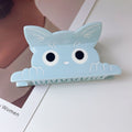 Peeking Cat Face Hair Claw Clip - Blue