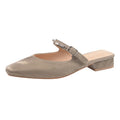 Jeweled Strap Square Toe Mary Jane Mules