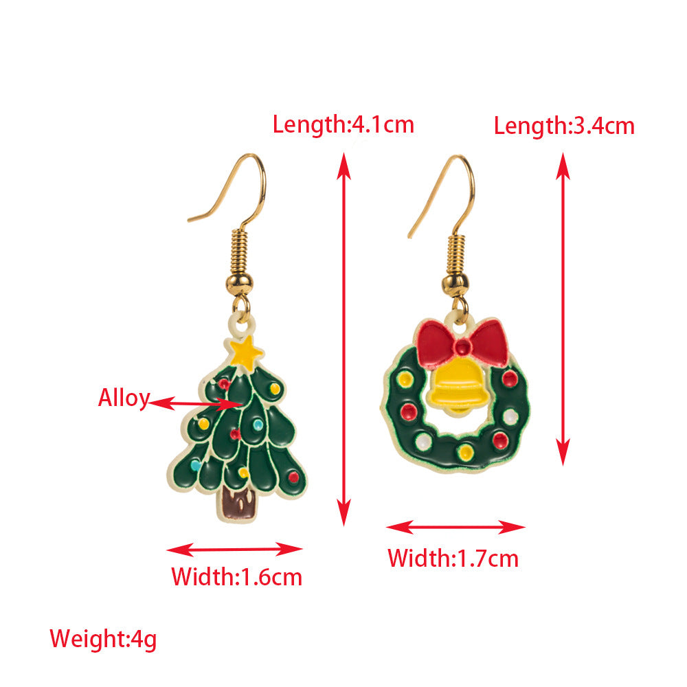 Bow And Mitten Enamel Earrings - Tree - 1