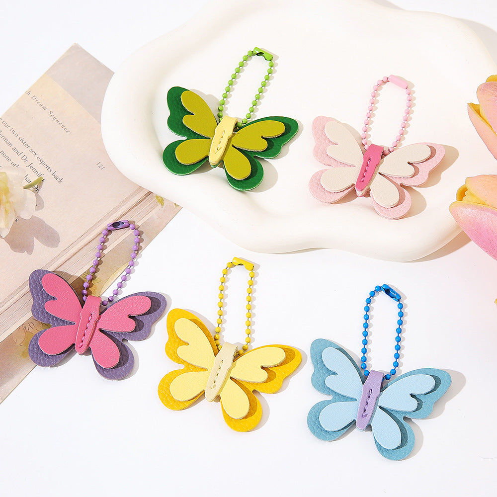Layered Butterfly Bag Charm Pendant