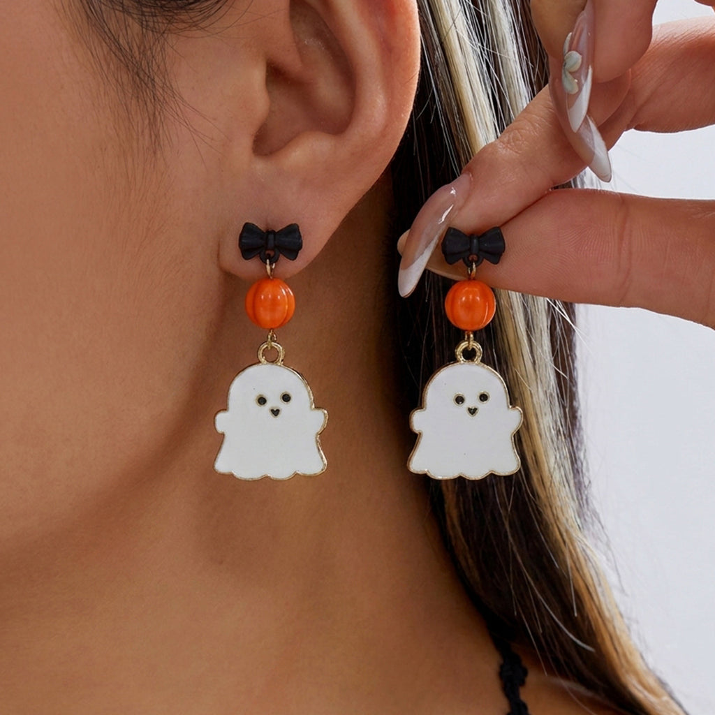 Mismatched Halloween Charm Dangle Earrings - NO-3