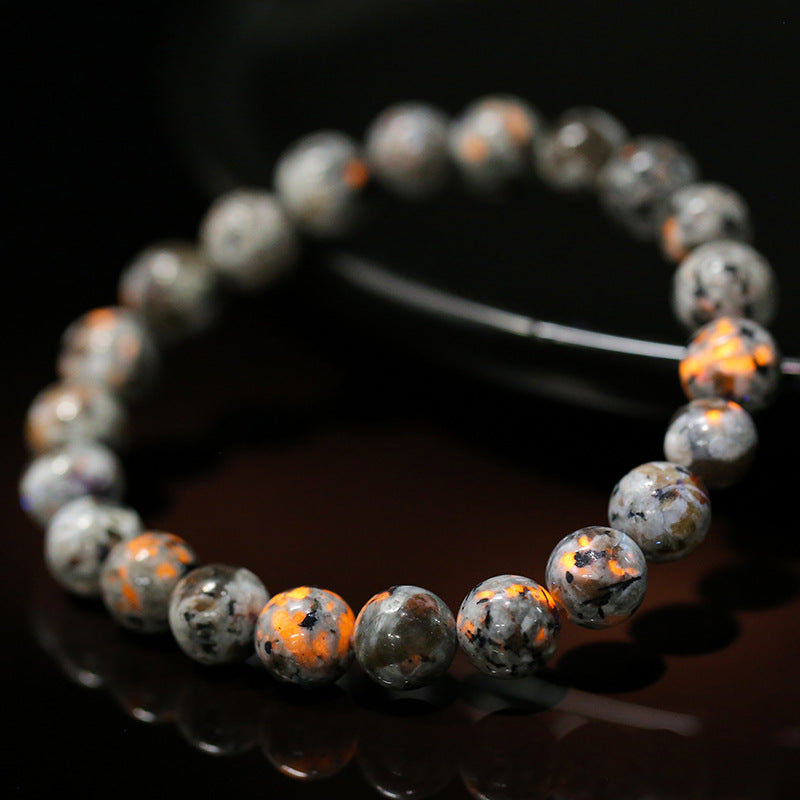 Yooperlite Flame Stone Bead Bracelet - Yooperlite - 3