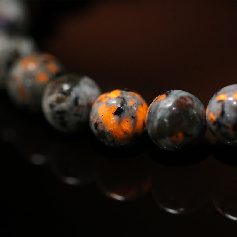 Yooperlite Flame Stone Bead Bracelet - Yooperlite - 4