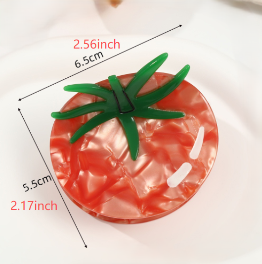 Tomato and Pepper Vegetable Claw Clip - Red