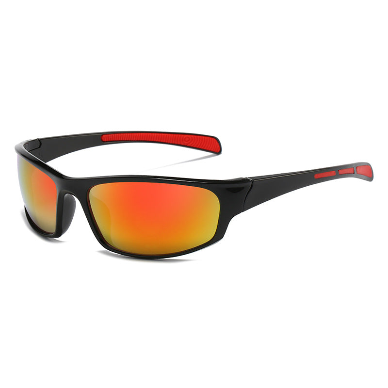 Mirrored Lens Sport Wrap Sunglasses - C3