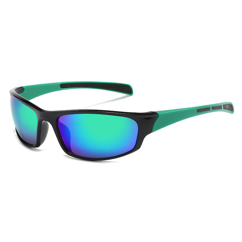 Mirrored Lens Sport Wrap Sunglasses - C5