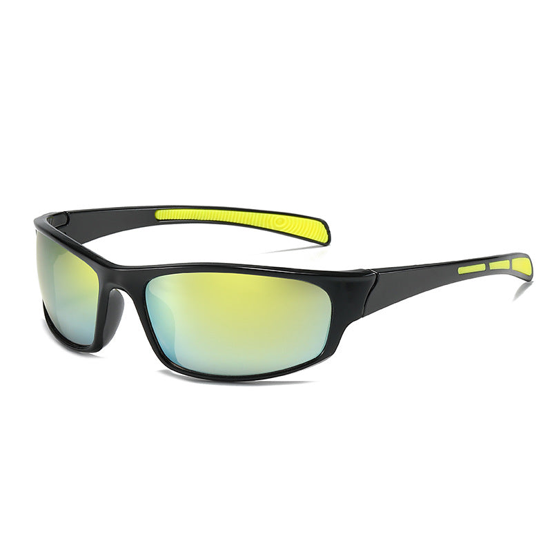 Mirrored Lens Sport Wrap Sunglasses - C6