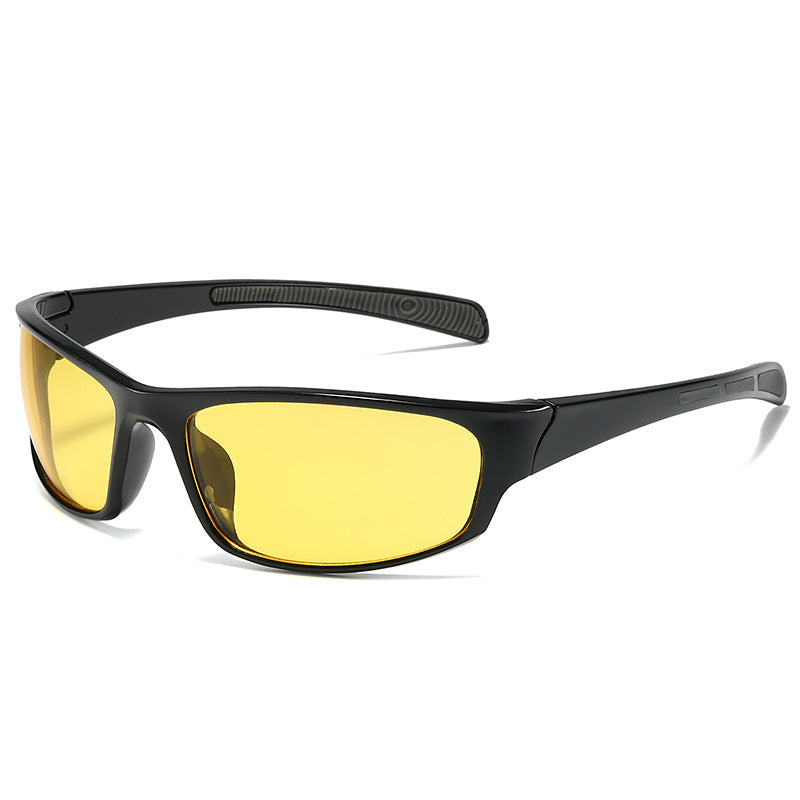 Mirrored Lens Sport Wrap Sunglasses - C8
