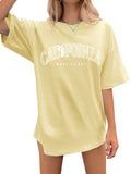 California West Coast Oversized Tunic Tee - Yellow