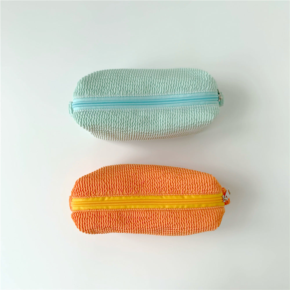 Textured Knit Zip Makeup Pouch - view 1