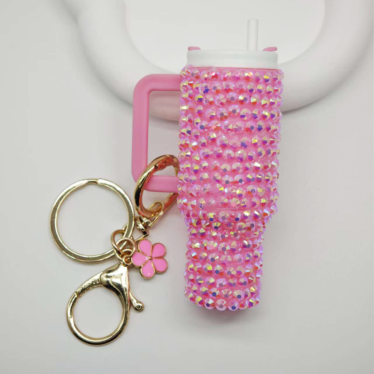 Mini Tumbler Cup Keychain with Tassel Charm - Color_02