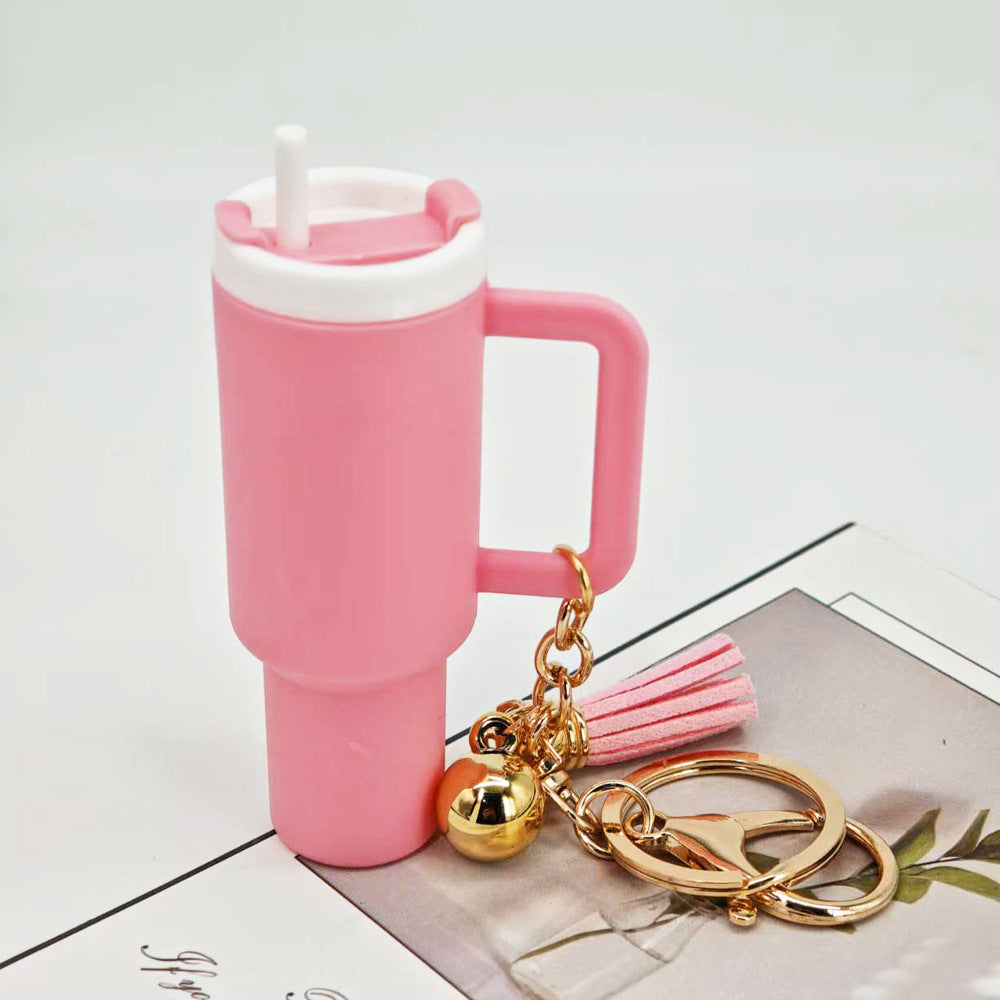 Mini Tumbler Cup Keychain with Tassel Charm - Color_09