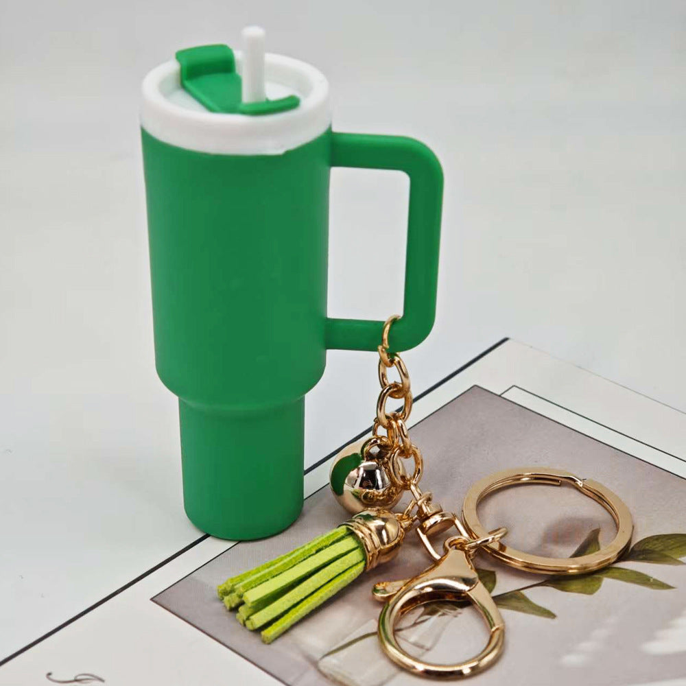 Mini Tumbler Cup Keychain with Tassel Charm - Color_12