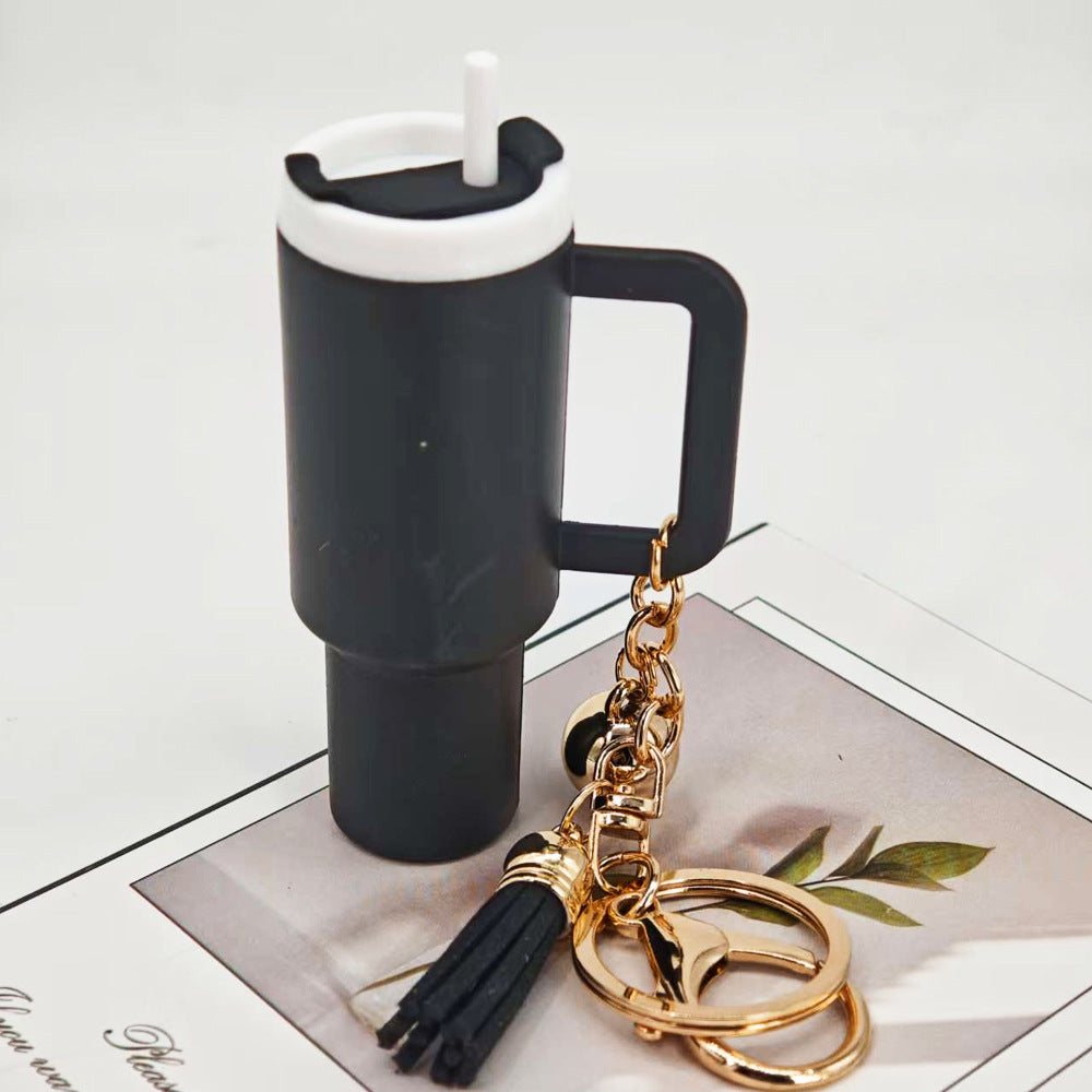 Mini Tumbler Cup Keychain with Tassel Charm - Color_13