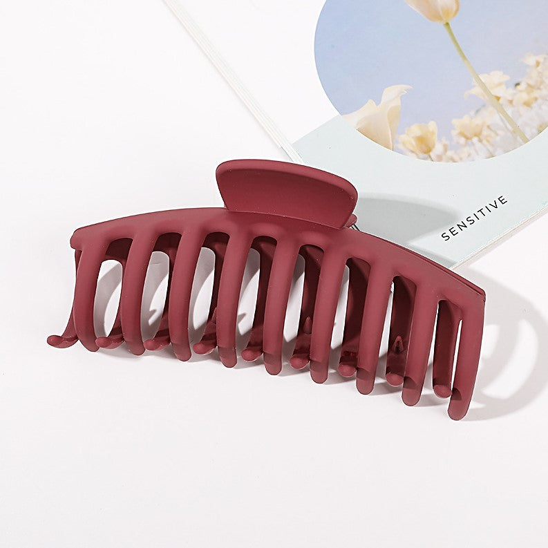 Large Jaw Claw Clip For Thick Hair - Burgundy