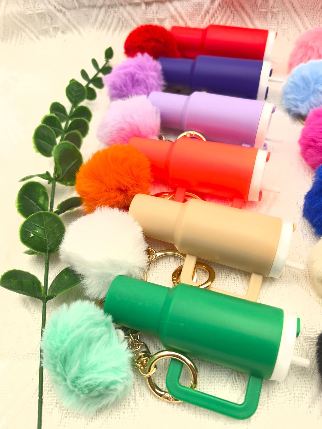 Mini Tumbler Pom Pom Keychain - view 1