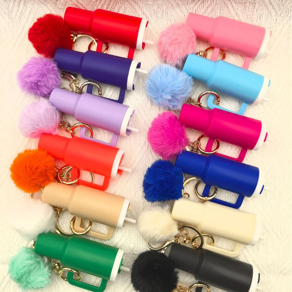 Mini Tumbler Pom Pom Keychain - view 6