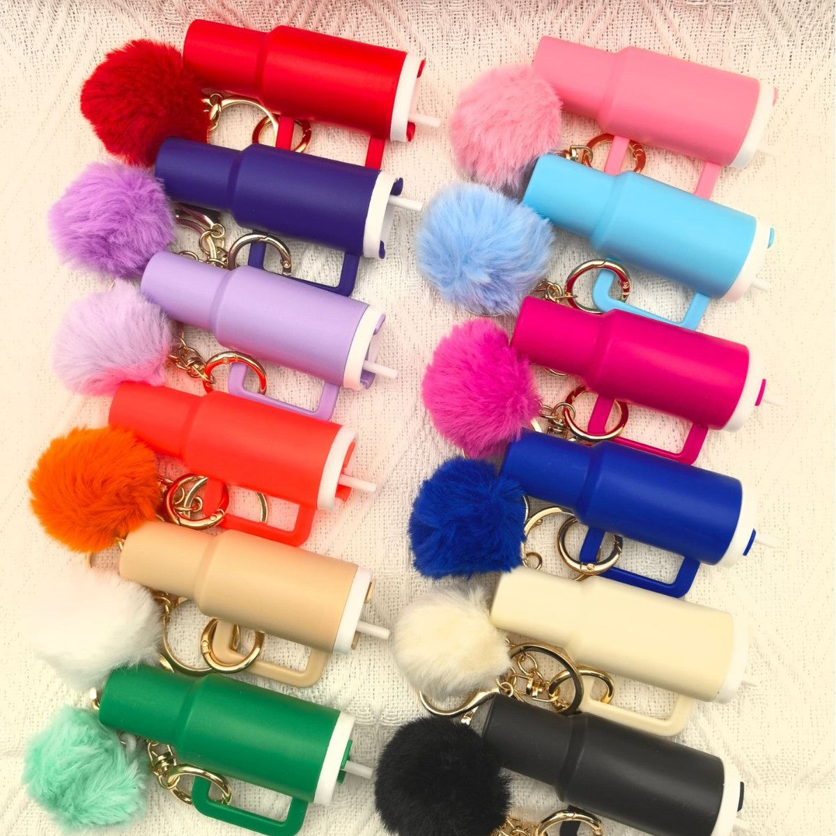 Mini Tumbler Pom Pom Keychain - view 6