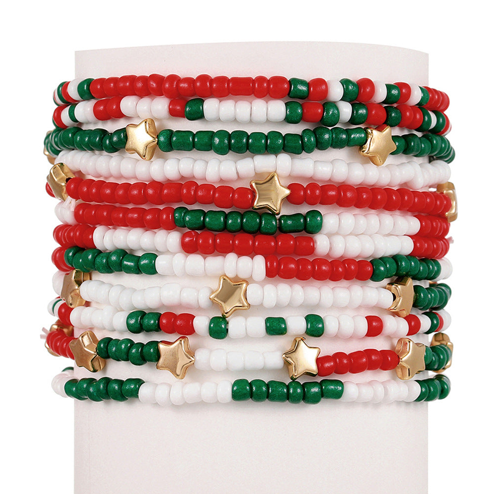 Seed Bead Stretch Bracelet Stack Set - ZXS0255-1