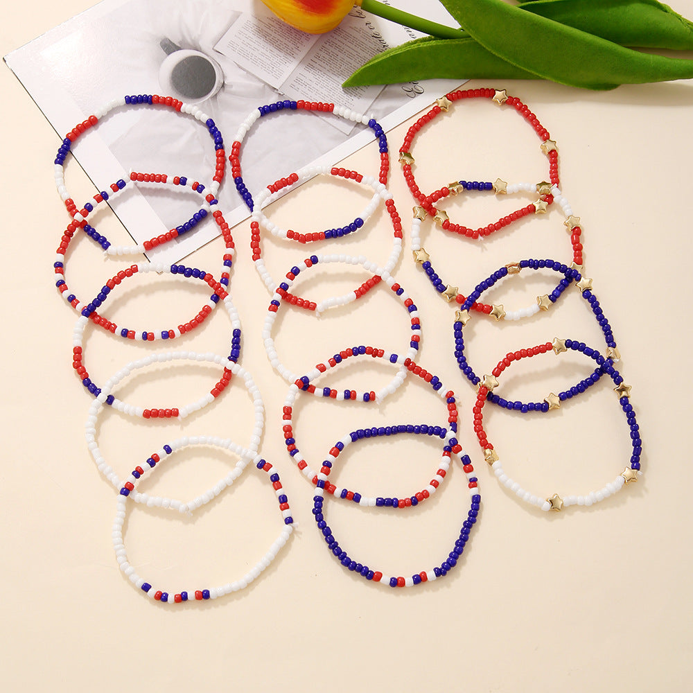 Seed Bead Stretch Bracelet Stack Set - view 2