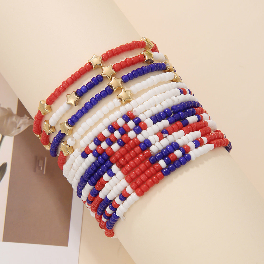 Seed Bead Stretch Bracelet Stack Set - view 3