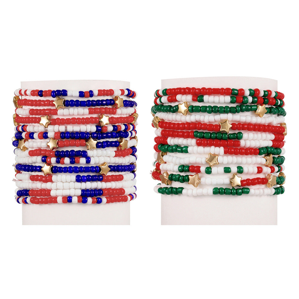 Seed Bead Stretch Bracelet Stack Set - view 5