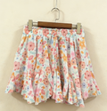 Ruffled Mini Skort With Drawstring Waist - Pink