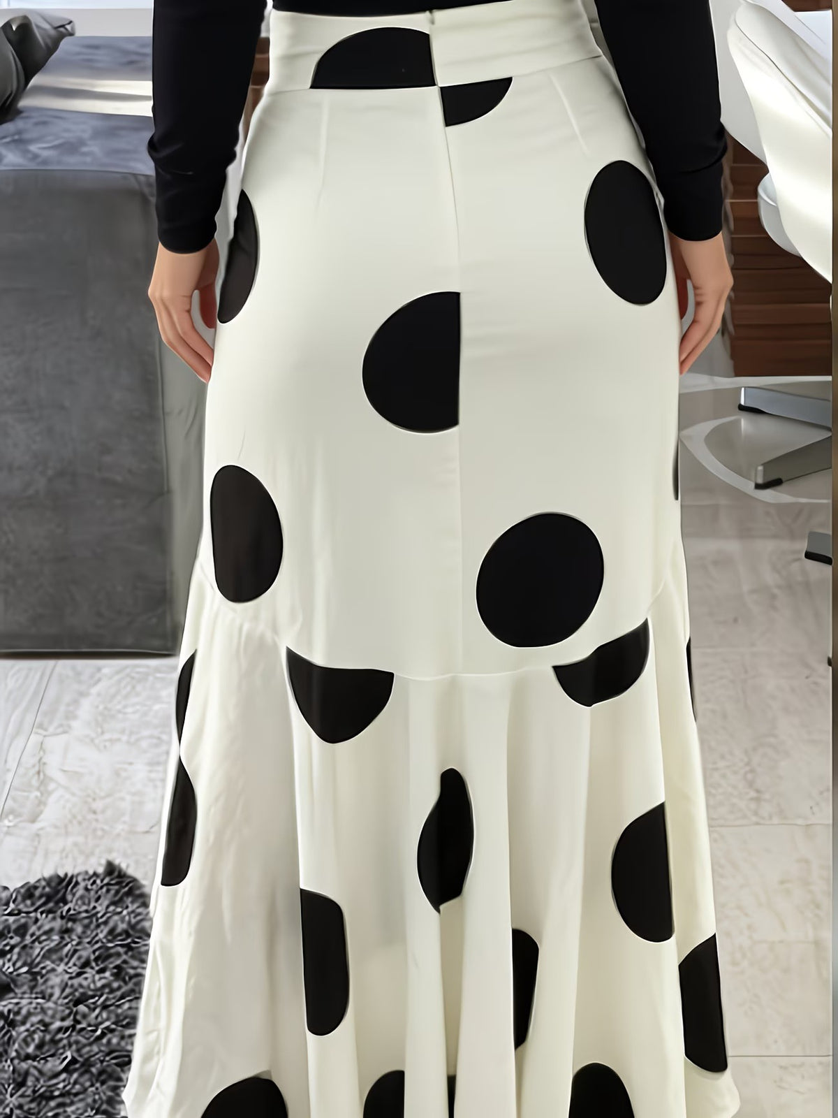 Ruffled Wrap Maxi Skirt With High Slit - Begie - 6