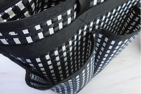 Mesh Shower Caddy Tote With Pockets - WBlack - 11