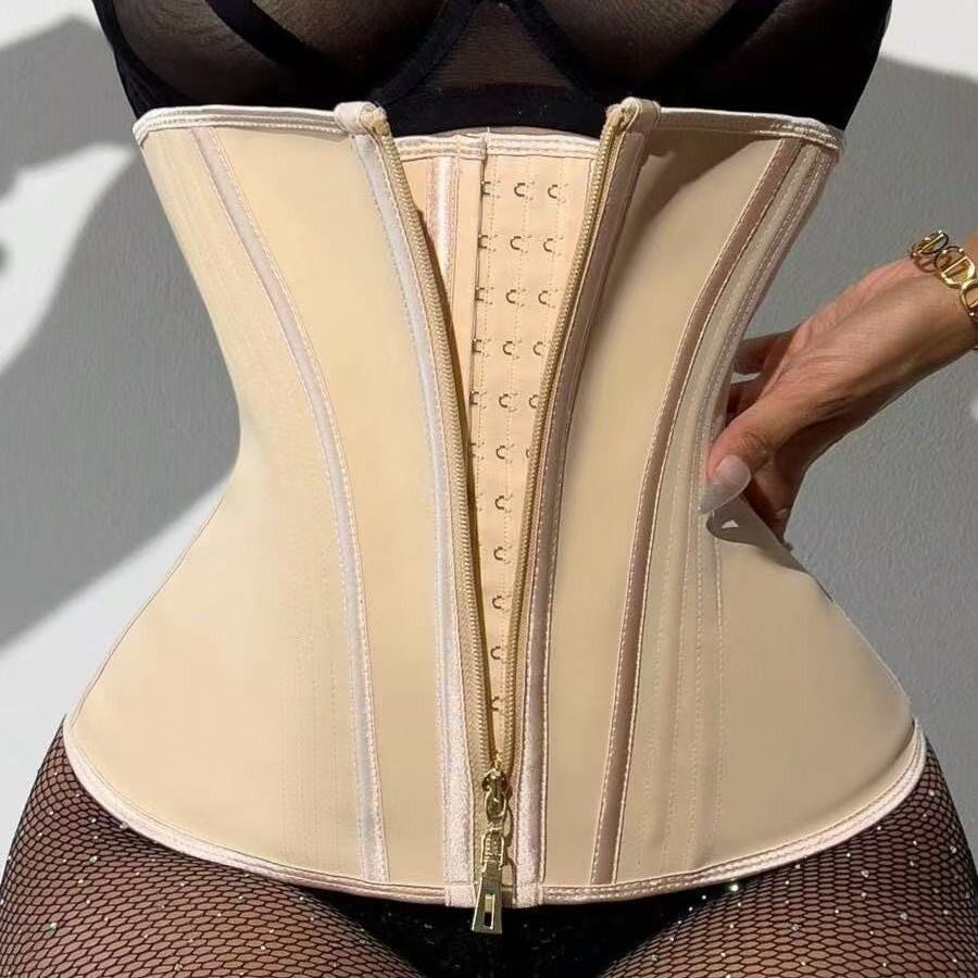 Boned Zip and Hook Tummy Control Waist Cincher
