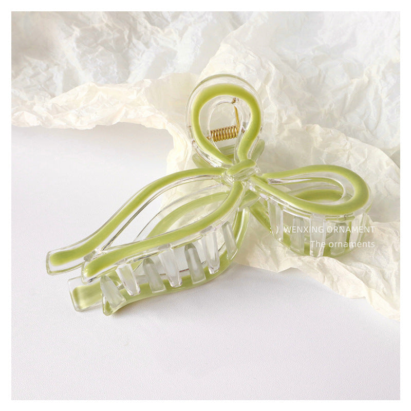 Glossy Ribbon Bow Hair Claw Clip - view 5