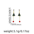 Beaded Chain Evergreen Linear Earrings - Green