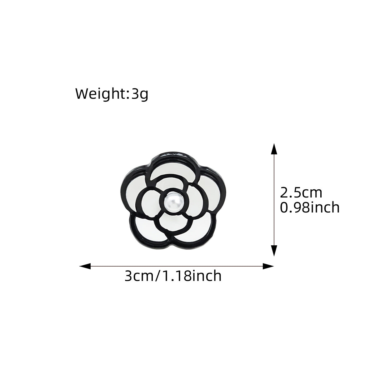 Mini Camellia Flower Hair Claw Clips - view 1