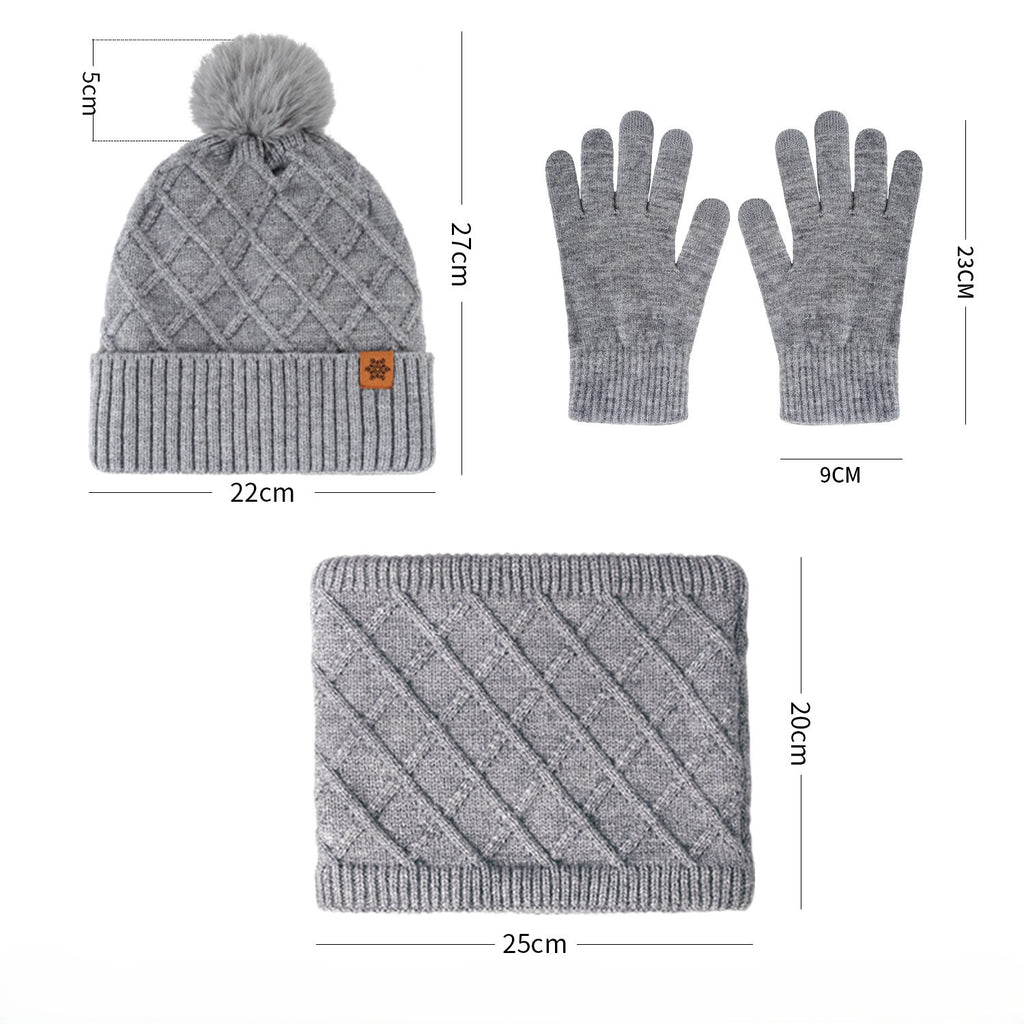 Knit Beanie Scarf And Gloves Set - view 2