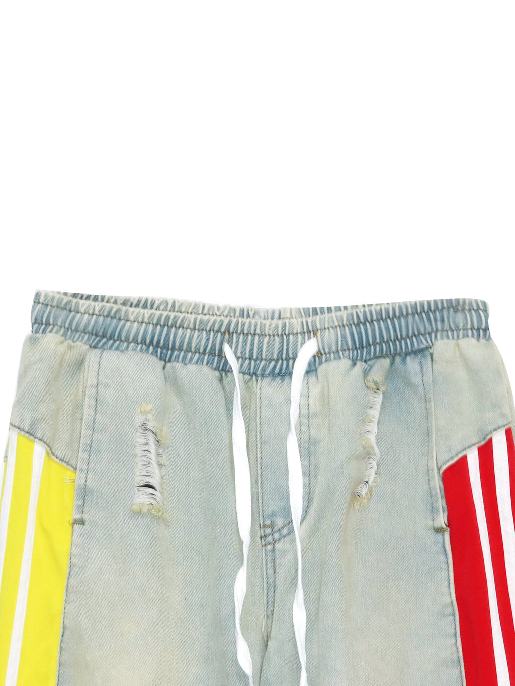 Colorblock Racing Stripe Wide Leg Jeans - SkyBlue - 2