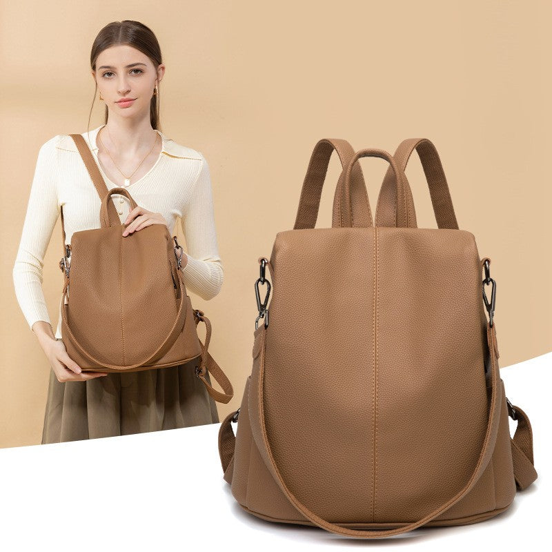 Pebbled Faux Leather Anti-Theft Convertible Backpack
