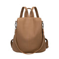 Pebbled Faux Leather Anti-Theft Convertible Backpack