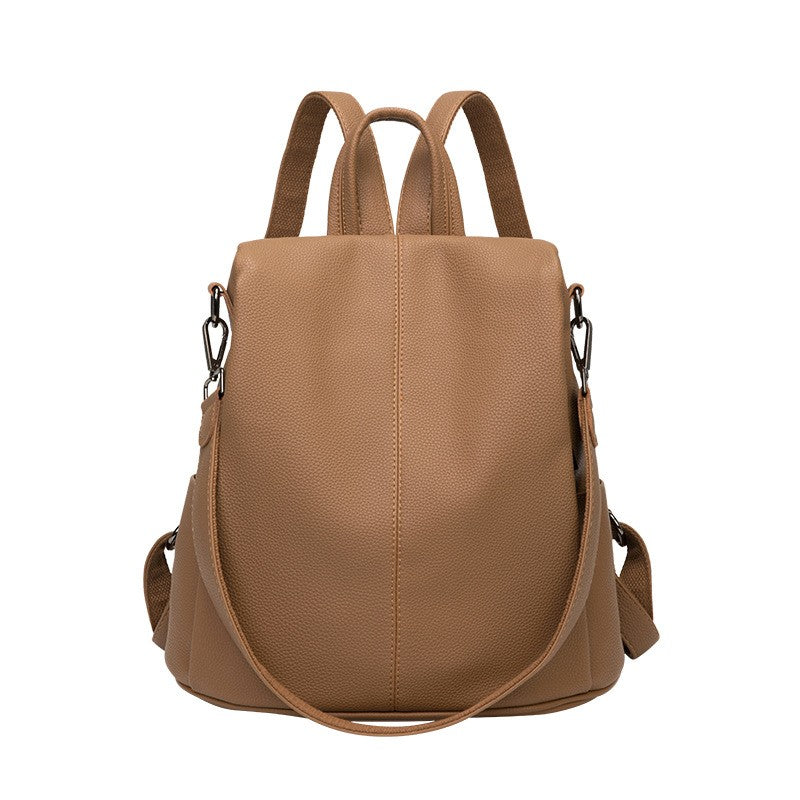 Pebbled Faux Leather Anti-Theft Convertible Backpack