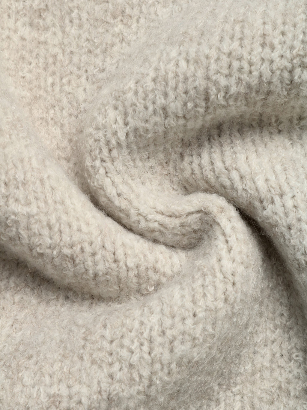 Chunky Knit Drop Shoulder Open Front Cardigan - Apricot - 1