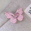 Layered Butterfly Heart Hair Clip - Pink