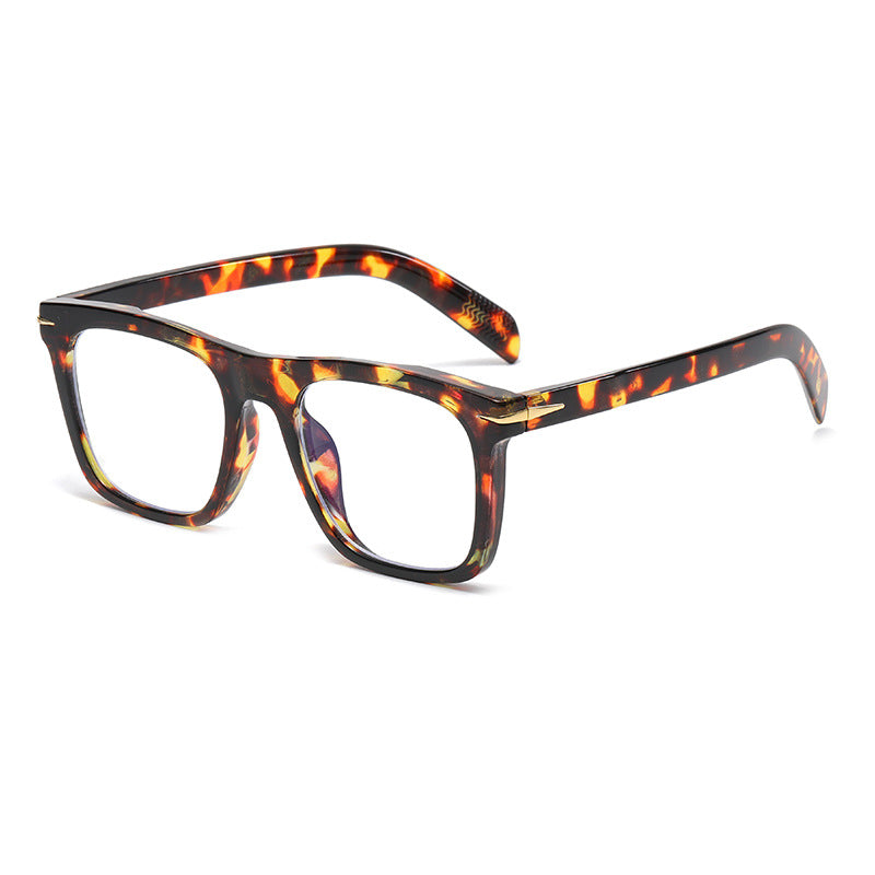 Classic Square Frame Everyday Glasses - 06Leopard