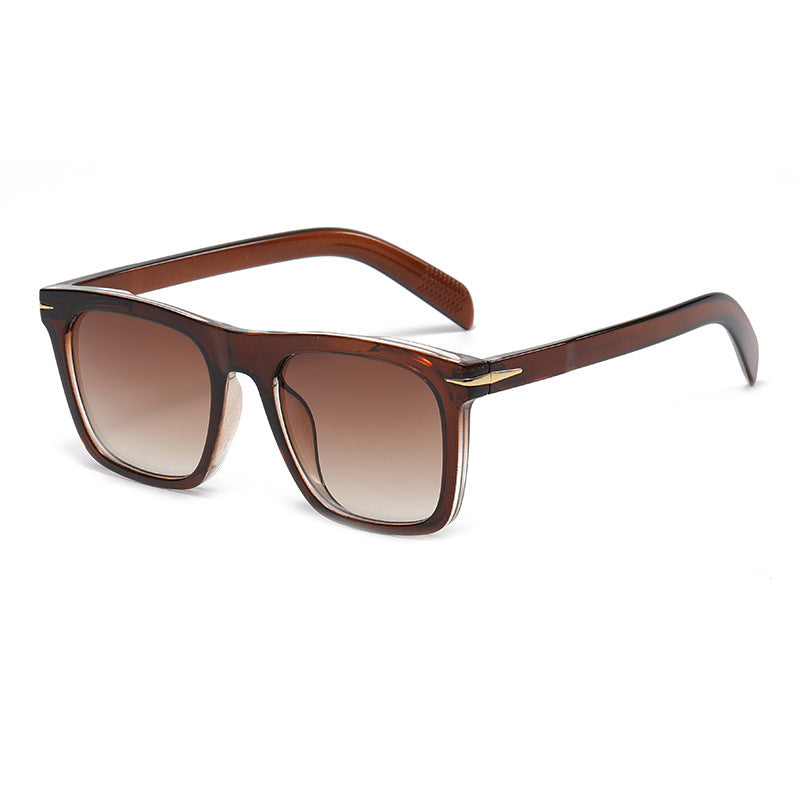 Classic Square Frame Everyday Glasses - 08Coffee