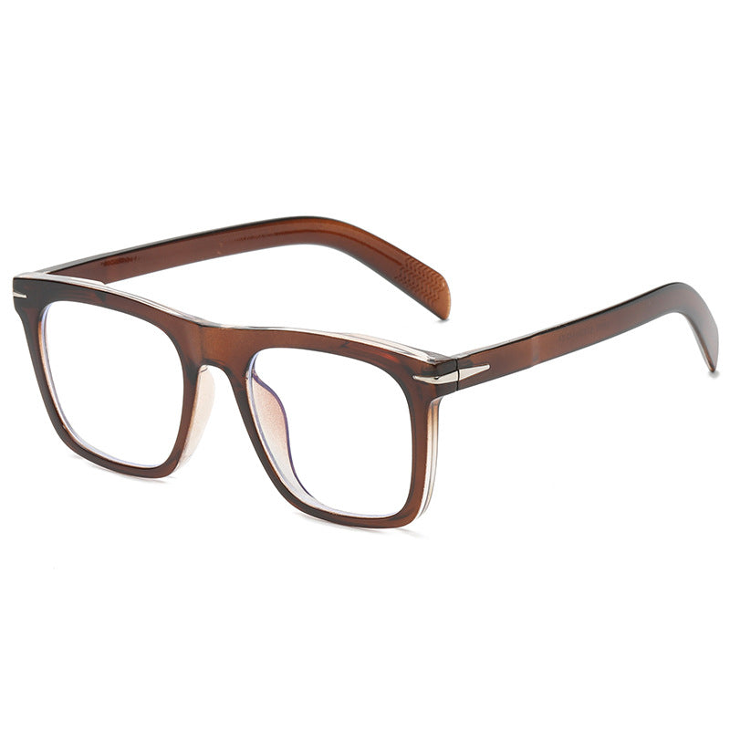 Classic Square Frame Everyday Glasses - 12Brown