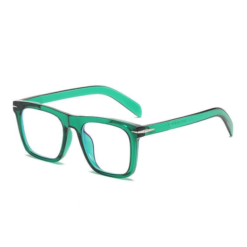 Classic Square Frame Everyday Glasses - 18Emerald