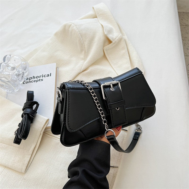 Buckle Flap Chain Strap Shoulder Bag