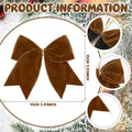 Velvet Ribbon Christmas Tree Bow Decorations - Brown