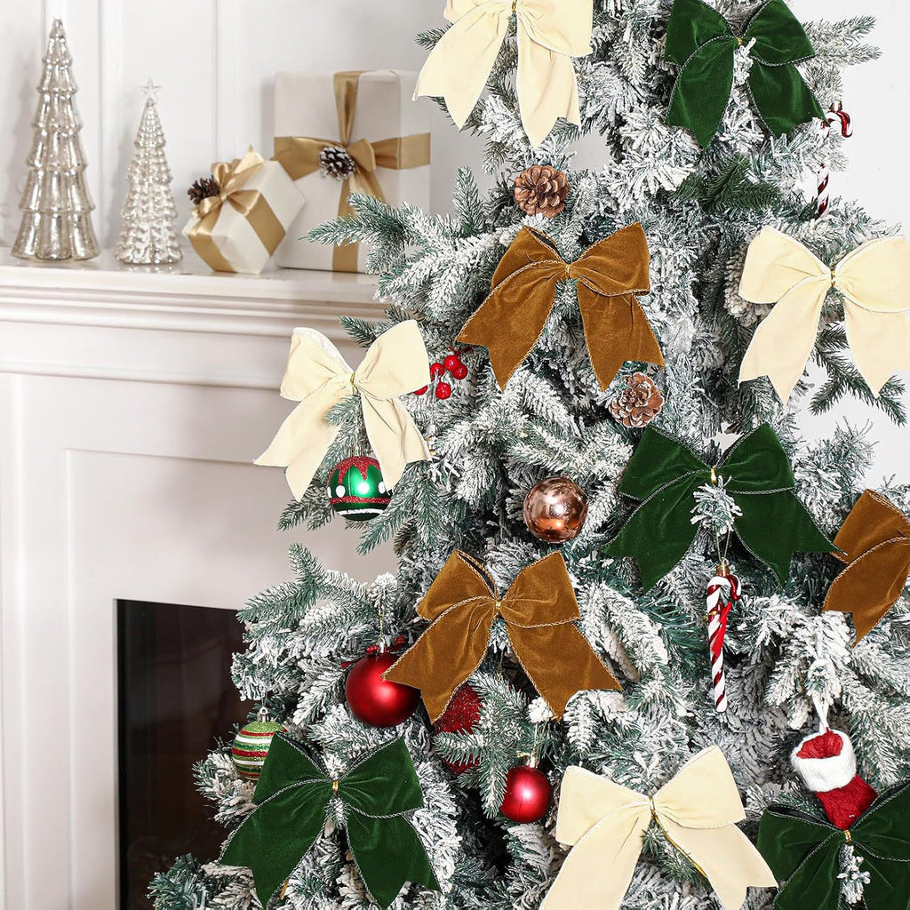 Velvet Ribbon Christmas Tree Bow Decorations - view 2