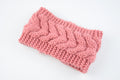 Twist Cable Knit Wide Headband - 01Pink