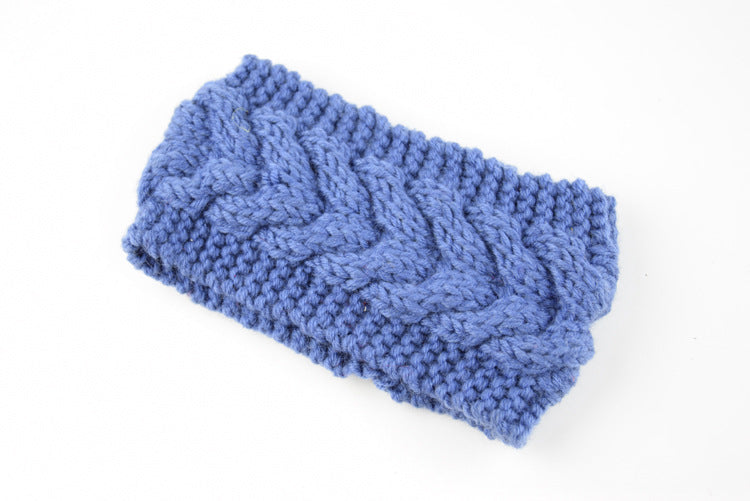 Twist Cable Knit Wide Headband - 13denim