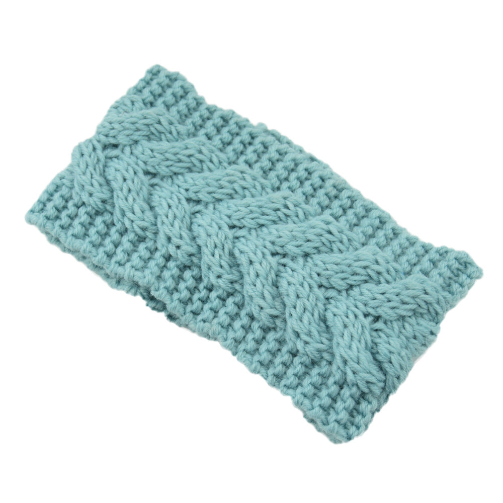 Twist Cable Knit Wide Headband - 33Mint